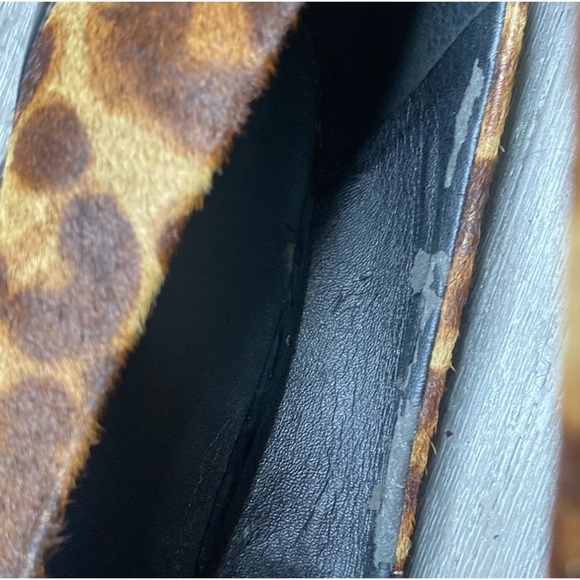 iNC Women’s Cheetah Pump Heels Size 6.5 Medium Real Fur Dyed - Picture 11 of 16